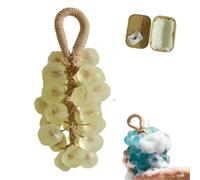 Personalized Original Handmade Crystal Grape Soap Gentle Cleaning Soap,Hanging Grape Soaps on a Rope,DIY Decorative Soaps Bars for Washing Hand,Bathing and Fresh Air (1, Jasmine)