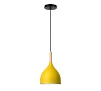 Personalized Single-Head Chandelier Pendant Adjustable Nordic Industrial Style Ceiling Light Fixture for Home Decor, Restaurant, Dining Room, Kitchen, Bedroom, Bar(Yellow)