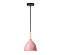 Personalized Single-Head Chandelier Pendant Adjustable Nordic Industrial Style Ceiling Light Fixture for Home Decor, Restaurant, Dining Room, Kitchen, Bedroom, Bar(Pink)