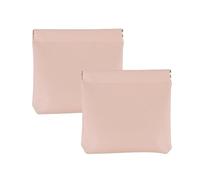 Personalized Snap Closure Leather Organizer Pouch, small purse pouches for inside purse, magnetic cosmetic pouch, Self-Closing Pocket Bag for Sunglasses (2pcs-A)