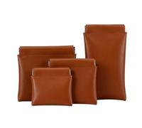 Personalized Snap Closure Leather Organizer Pouch, small purse pouches for inside purse, magnetic cosmetic pouch, Self-Closing Pocket Bag for Sunglasses (4pcs-E)
