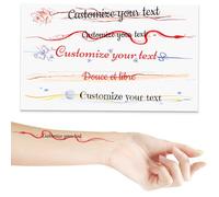 Personalized Temporary Tattoo Stickers (Text Version) - Custom temporary tattoo stickers (suitable for arms, body, shoulders), birthday party supplies, and gifts