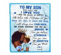 Personalized To My Dad Blanket from Son Never Forget That You are My Everything Dad Father's Day Birthday Thanksgiving Christmas Customized Fleece Blanket