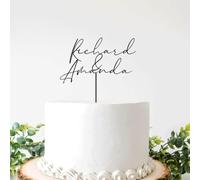 Personalized Wedding Cake Charms, Custom Bride and Groom Name Cake Charms, Acrylic Cake Toppers, Cake Party Decorations(18cm)