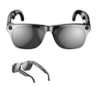Personalizza ciò di cui hai bisogno AI Smart Glasses con traduzione multilingue in tempo reale, fotocamera HD da 1 MP, doppi altoparlanti, chiamate Bluetooth per viaggi e riunioni (nero)