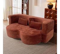 Personalizza ciò di cui hai bisogno Divano letto matrimoniale convertibile 2 in 1 - Materasso pieghevole futon in schiuma pieghevole per piccoli spazi (marrone, 200 x 100 x 66 cm)