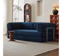 Personalizza ciò di cui hai bisogno, divano letto pieghevole - Divano letto convertibile 4 in 1 con memory foam e braccioli per uso in soggiorno (blu, 200 cm)