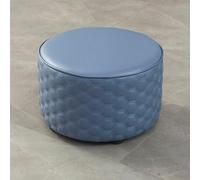 Personalizza ciò di cui hai bisogno, poggiapiedi rotondo in pelle per soggiorno, cucina e camera da letto, pezzo versatile per la decorazione della casa (blu, 32 x 30 cm)