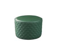 Personalizza ciò di cui hai bisogno, poggiapiedi rotondo in pelle per soggiorno, cucina e camera da letto, pezzo versatile per la decorazione della casa (verde, 36 x 26 cm)