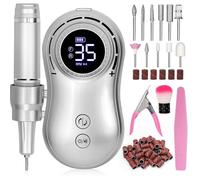 Personalizza ciò di cui hai bisogno Trapano elettrico professionale per unghie, 35000 giri/min, macchina Efile portatile ricaricabile per manicure e pedicure in gel acrilico, strumento di lucidatura e