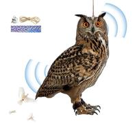 Personalizza gli | Owl spaventapasseri decorazione per | deterrente impermeabile appeso per balcone, terrazza, giardino | finto gufo ornamento per il controllo degli e