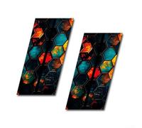 Personalizza il tuo veicolo con 2 adesivi impermeabili per pilastro B per auto a nido d'ape, set di adesivi fai da te (E)