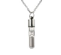 Personalizza La Collana Bottiglia dei desideri Tempo luminoso Collana a clessidra Bottiglia Collane e ciondoli luminosi alla deriva Collana Girocolli (Blue, One Size)