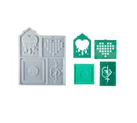 Personalizza la forma della casa epossidica elegante portachiavi stampi in silicone robusto set di lettere per accessori moda stampo per caste in resina