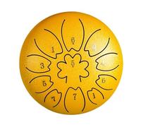 Personalizza la tua esperienza con il Chakra Drum: tamburo a pioggia da 6 pollici e 11 note con grafica e testo personalizzati(Gold)