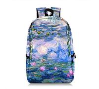 Personalizza Logo Immagine Nome Zaino Pittura a Olio Notte Stellata Zaino Claude Monet Gustav Klimt Van Gogh Borse da Scuola da Viaggio Zaini per Laptop Opera d'Arte Studente d'Arte Studente d'Arte