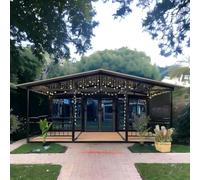 Personalizzabile 20ft/40ft Pieghevole Pack Container House: Completa di bagno, cucina, Portico coperto e Doppia Ala Espansione