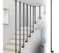 Personalizzabile Esterna Scala Ringhiera Interna Guardrail Corrimano per Scale Industrial Metal Post Ferro Battuto Portico PicketBlack H20