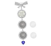 Personalizzabile Foto di Matrimonio Spilla Charm con Strass Bowknot Ciondolo Cuore Blu per Bouquet Da Sposa Souvenir Foto Spilla con Strass Blu Bowknot, Two entrusted, come descritto