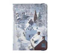 Personalizzabile La città coperta di neve porta passaporto e carta di vaccino Combo Portafoglio Combo Porta passaporto Custodia impermeabile, La città coperta di neve, 1 size