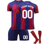 Personalizzabile Maglie da Calcio per Bambino Adulti 2024/25 Maglie Calcio casa/visitatore Con Il Tuo Nome e Numero Ragazzo completo calcio Con magliette Calcio Pantaloncini Calze Regali calcio