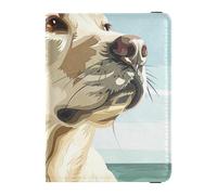 Personalizzabile Nautico Beach Dog Pastello Colore In Pelle Passaporto Titolare Della Copertura Caso Portafoglio Combo Documenti Organizer Holder Accessori Leggero, Nautical Beach dog colore pastello,
