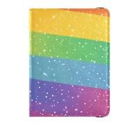 Personalizzabile Pride Month A Colorful Stripe Leather Passaporto Holder Covers Case Travel Documenti Organizer Protector Documenti Organizer Holder Accessori Leggero, Pride Month una striscia
