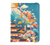 Personalizzabile Retro Anime Giapponese Blu Titolari di Passaporto Titolari di Viaggio Documenti Organizer Protector Badge ID Vaccino Titolare Della Carta Del, Retro giapponese anime blu, 1 size