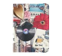 Personalizzabile Retro Collage Stile Moda Porta Passaporto In Pelle Viaggio Passaporto Portafoglio Con Slot per Carta di Vaccinazione Porta Passaporto Leggero, stile collage retrò moda, 1 size