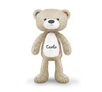 Personalizzabile Sleep Trainer “Brody l’Orso” Taupe-con orologio & luce notturna-aiuta i bambini a imparare orari di risveglio regolari-ideale per la cameretta-personalizzato con nome stampato-ZAZU