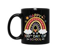 Personalizzabile Tazze da Tè 100Th Day Of School Rainbow Happy 100 Days Smarter Kids Tazza Da Caffe moderne Tazzine da caffè per papà Donna 330ml