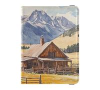 Personalizzabile The Cowboy Ranch in Montana Porta Passaporto Custodia Portafoglio Porta Passaporto Carino Libro Passaporto Ultra Sottile, Il ranch cowboy nel Montana, 1 size