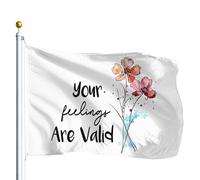 Personalizzata Bandiera Pirata Your Feelings Are Valid Bandiere Rinforzo Striscioni Di Bunting Per Esterno Balcone Giardino 90X150Cm