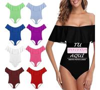 Personalizzata Costume da Bagno Donna Intero Modellante Pancia Piatta, Costume Donna Personalizzabile con Ritratto Foto Testo o Nome, Costume Piscina Mare Estate Donna,Regalo Personalizzata per Donna