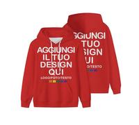 Personalizzata Felpe con Cappuccio Uomo e Donna hoodie Personalizzate il tuo quadro con foto e/o testo Felpa tuta sul Fronte e sul Retro abbigliamento Regali di coppia Natale oggetti personalizzabili