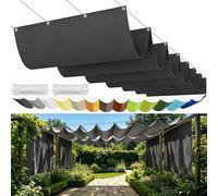 Personalizzata Retrattile Vele Wave 50 x 620 cm Regolabile, Resistente Agli Strappi, Impermeabile, Anti-Uv 98%, Protezione Solare Onda Vela D'Ombra Ricambio per Balcone Piscinae, Grigio Scuro