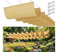 Personalizzata Retrattile Vele Wave 85 x 140 cm Regolabile, Resistente Agli Strappi, Impermeabile, Anti-Uv 95%, Protezione Solare Telo Parasole con Occhiellato per Esterni, Giardino, Giallo sabbia