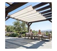 Personalizzata Retrattile Vele Wave Shade,Vele Parasole Ondulate Retrattili,Protezione UV Copertura per Tendalini,Tessuto HDPE | idrorepellente e antivento(W3.2*L15m/W10.50*L49.21ft)