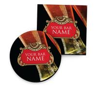 Personalizzata Rossa Etichetta Birra Design - Bevande Coaster - Rotondo O
