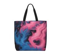 Personalizzata Shopper Borsetta Blue And Red Fire Print Borsa Shopper Universale Borsa Donna Per Uso Viaggi, Scuola, Shopping, 40X50X15Cm