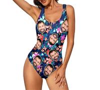 Personalizzate Bikini con Foto di Volti, Bikini Divertenti Personalizzato, Novità Costume Intero da Donna Personalizzate per La Foto Del Viso Del Marito