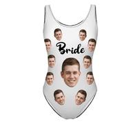 Personalizzate Bikini con Foto di Volti, Bikini Divertenti Personalizzato, novità Costume Intero da Donna Personalizzate per La Foto del Viso del Marito