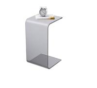 Personalizzate ciò di cui avete bisogno tavolino a forma di C, tavolino in acrilico per divano, design moderno, trasparente, decorazione per la casa per soggiorno (trasparente, H-60 cm)