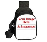 Personalizzate La Vostra Foto/immagine Borsa Pettorale Borsa A Tracolla Personalizzata Donne Uomini Borsa Messenger Adolescenti Borsa Da Viaggio All'aperto Satchel Black,16 * 10 * 25cm
