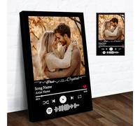 Personalizzate la vostra foto su Spotify Music Canvas - Personalizzato codice canzone Wall Art, regalo incorniciato per matrimonio, compleanno, famiglia o amici