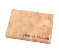 Personalizzate Nome Angolo IN Legno Tagliere da Macellaio Blocco Estremità Grano