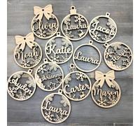 Personalizzate Palle Di Natale In Legno Con Nome, Palla Di Natale Personalizzata, Palline Natale Personalizzate, Legno Palle Di Natale Personalizzate Con Nome, Regali Personalizzati