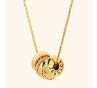 Personalizzati Famiglia Nome Perlina Collana Cristallo - Acciaio Moda Gioielli