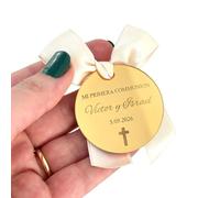 Personalizzato acrilico specchio Tag personalizzato nome Tag per bomboniere | Etichetta rotonda acrilica del cerchio dello specchio dell'etichetta del nome inciso abitudine per il regalo su ordinazione