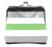 Personalizzato Agender Pride Flag Sessuale Identità Sessuale Portamonete in Pelle per Le Donne Carino Bacio Lock Piccolo Cambiamento Borsa per Ragazze, Identità sessuale della bandiera dell'orgoglio